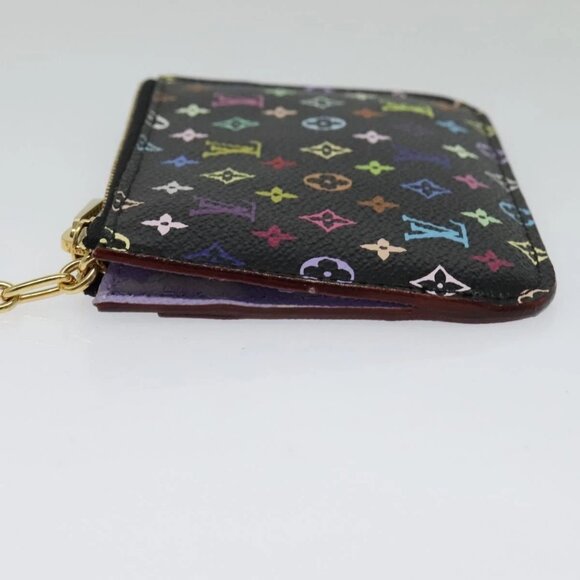 LOUIS VUITTON Multicolor Pochette ClesNM Coin Purse Black M60279 LV Auth 142349 - Picture 8 of 16